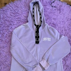 Purple justice size 10 girls hoodie